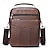 cheap Men&#039;s Bags-Men&#039;s Crossbody Bag Shoulder Bag Messenger Bag Leather Cowhide Outdoor Office Daily Zipper Large Capacity Durable Solid Color 7456 brown 7456 black Coffee