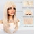 billige Syntetiske og trendy parykker-Cosplay kostume paryk Syntetiske parykker Lige Naturlig lige Frisure i lag Paryk 22 tommer (ca. 56cm) Lys Gylden Syntetisk hår Dame Blond