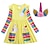 Недорогие Дети-детское платье для маленьких девочек, платье-футболка с единорогом, радужным цветком, платье-футболка, мультфильм с карманами, принт, хлопок, активные платья выше колена с длинными рукавами,
