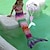 Χαμηλού Κόστους Μαγιό-παιδικά κοριτσίστικα μαγιό παραλίας ουράνιο τόξο χαριτωμένα μονόπτερα μαγιό 3-10 ετών καλοκαιρινό μωβ
