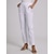 cheap Women&#039;s Cotton Linen Pants-Women&#039;s Plus Size Loungewear Pants Pure Color Simple Casual Comfort Home Street Cotton And Linen Long Pant Summer Spring White Blue