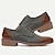 cheap Men&#039;s Oxfords-Men&#039;s Dress Shoes  Casual Grey Fabric  Italian Full-Grain Cowhide Slip Resistant Lace-up