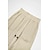 voordelige damesbroeken-katoenen damesbroek beige essentieel casual elastische taille losse broek met rechte pijpen
