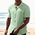 cheap Men&#039;s Button Up Shirts-Men&#039;s Shirt Button Up Shirt Casual Shirt Summer Shirt Pink Blue Green Short Sleeve Plain Collar Daily Vacation Clothing Apparel Fashion Casual Comfortable