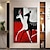 זול ציורי בעלי חיים-איילים מופשטים ציור בעבודת יד שחור לבן אדום חיה צבי בד ציור קיר אמנות בעלי חיים ציור צללית ציור קיר דקור מינימליסטי ביצי בד לסלון עיצוב הבית