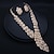 cheap Jewelry Sets-Jewelry Set 4pcs Rhinestone Alloy Rings Earrings Necklace Bracelets Women&#039;s Elegant Vintage Stylish Geometrical Geometric Jewelry Set For Wedding Party Wedding Guest