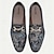 preiswerte Herrenpantoletten &amp; -slipper-schwarze Leder-Loafer für Herren mit Blumenstickerei