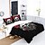 abordables Ensembles de housse de couette-ciel étoilé motif animal lit double housse de couette lit simple ensemble de parterre de fleurs chaud ensemble 2 pièces ensemble 3 pièces ensemble en peluche courte légère et douce