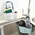 billige Kjøkkenoppbevaring-kjøkkenvaskarrangør justerbar, plassbesparende caddie for såpe, svamper, kluter med enkel dreneringsfunksjon