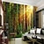 cheap Nature&amp;Landscape Wallpaper-Cool Wallpapers Beam Forest Landscape Wallpaper Wall Mural Roll Sticker Peel and Stick Removable PVC/Vinyl Material Self Adhesive/Adhesive Required Wall Decor for Living Room Kitchen Bathroom