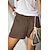 cheap Women&#039;s Shorts-Women&#039;s Shorts Linen Cotton Blend Side Pockets Short Black Summer