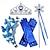 cheap HawaiianSummer Party-Princess accessory cosplay set combination Elsa Crown Glove Necklace