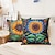 cheap Floral &amp; Plants Style-Sunflower Pattern 1PC Throw Pillow Covers Multiple Size Coastal Outdoor Decorative Pillows Soft Velvet Cushion Cases for Couch Sofa Bed Home Decor