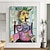 preiswerte Gemälde mit Menschen-handgemaltes Pablo Picasso sitzendes Porträt von Dora Maar Gemälde handgemachtes Ölgemälde handgemaltes Pablo Picasso vertikale abstrakte Menschen klassisches modernes Pablo Picasso Gemälde
