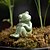 זול פסלים-קרמיקה קישוטי צפרדע קטנה שולחן תה תה חיית מחמד בית חצר גן דגים מיכל קישוטי נוף