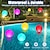 abordables Éclairage subaquatique-Lumière flottante LED solaire 16 couleurs avec télécommande, boule lumineuse solaire, gonflable, étanche, boule de piscine flottante ou suspendue, jardin, arrière-cour, étang, décoration de piscine de