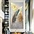 olcso Állatos festmények-kézzel festett arany toll absztrakt modern festmény vászonra fali képek fali művészet nappaliba kortárs túlméretezett keret nélkül