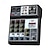 abordables Micros-Mélangeur audio console de mixage audio professionnelle 4 canaux avec enregistrement usb chemin de moniteur d&#039;alimentation fantôme 48v