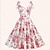 preiswerte Historische &amp; Vintage-Kostüme-Retro Vintage 1950s Rockabilly Kleid A-Linie Kleid Swing-Kleid Damen Blumen Halloween Freizeitskleidung Kleid
