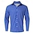 رخيصةأون قمصان رجالية عادية-رجالي مجموعات المطابقة أزرق قميص زر حتى القميص قميص غير رسمي مجموعات كم طويل Lapel عطلة مناسب للخارج مخطط بوليستر للربيع والصيف