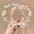 preiswerte Kinderkopfbedeckungen-kinderkleidung Unisex Blumen Haarzubehör 1# weißes Perlen-Blumenband-Stirnband / 2#Lila Perlen-Blumenband-Stirnband / 3# blaues Perlen-Blumenband-Stirnband