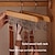 cheap Clothing Rack Storage-5pcs 8-Hook Multi-Functional Wooden Hanging Organizer: Perfect for Bras, Tanks, Ties, Ideal for Students&#039; Dorms - Solid Wood Wave Design Clothes Hanger for Air-Drying