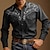 cheap Men&#039;s Western Shirts-Floral Vintage western style Men&#039;s Shirt Western Shirt Outdoor Street Casual Daily Fall &amp; Winter Turndown Long Sleeve Black Blue Brown S M L Shirt