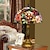זול מנורת קריאה-כחול ירוק ויטראז&#039; מנורת שולחן וינטג&#039; 12x12x18 אינץ&#039; בסגנון שפירית מנורת שולחן ליד המיטה מנורת שולחן לחדר שינה סלון עם 2 נורות לד