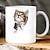 halpa Mukit ja kupit-3d print pennut reikä seinämukissa, keraaminen kahvi kissa muki 3d uutuus kissan mukit kissan ystäville kahvimuki cat club cup valkoinen keraaminen muki lahjat miehille naisille