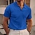 baratos polo clássico-Homens Camisa Polo Waffle Camisa de golfe Casual Esportes Lapela Manga Curta Básico Moderno Tecido Clássico Primavera Verão Normal Preto Branco Azul Cáqui Cinzento Camisa Polo Waffle