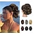 Недорогие Конские хвостики-Черный зажим для наращивания конского хвоста, короткие вьющиеся волосы для наращивания пони, натуральные объемные вьющиеся волнистые синтетические волосы с конским хвостом для женщин, повседневного