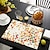 cheap Placemats &amp; Coasters &amp; Trivets-Linens Dining Table Placemats Watercolor Floral Painting Waterproof Oil Proof and Insulated Household Dining Table Mats Heat Resistant Waterproof Oil Proof and Insulated Household Dining Table Mats for Kitchen Coffee Center Table Side Party 1PC