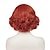 tanie Peruki kostiumowe-Krótkie miedziane czerwone peruki dla kobiet 1920s 20s 30s kręcone syntetyczne kasztanowy bob vintage peruka kostium cosplay na halloween peruka