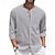 billige mænds fritidsskjorter-Herre Skjorte Button Up skjorte Casual skjorte Sommer skjorte Strandtrøje Sort Hvid Blå Grøn Grå Langærmet Vanlig Krave Hawaiiansk Ferie Tøj Mode Afslappet Bekvem