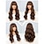 cheap Synthetic Trendy Wigs-Synthetic Wig Natural Wave Neat Bang Wig 24 inch sepia Synthetic Hair Women&#039;s Brown