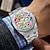 abordables Relojes de Cuarzo-Hombre Relojes de cuarzo Creativo Moda Reloj Casual Reloj de Muñeca IMPERMEABLE Decoración Acero Reloj