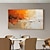 levne Abstraktní malby-ruční barva abstraktní oranžová minimalistická olejomalba na plátně originální moderní texturované nástěnné umění zakázková výstižná malba velký obývací pokoj domácí dekorace bez rámu