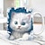 זול ספלים וכוסות-הדפס תלת מימד לחתלתולים חור בספל קיר, ספל קפה חתול קרמי ספלי חתולים חידושים 3D חתולים אוהבי קפה ספל חתול מועדון כוס כוס חתול לבן ספל קרמיקה מתנות לגברים נשים