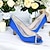 זול נעלי חתונות-בגדי ריקוד נשים נעלי חתונה משאבות נעלי כלה ריינסטון עקב קצר בוהן מציצה סטן לואפר כסף שחור לבן