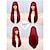 Χαμηλού Κόστους Συνθετικές Trendy Περούκες-Περούκες για Στολές Ηρώων Συνθετικές Περούκες Ίσιο Τέλειες αφέλειες Μηχανοποίητο Περούκα 26 ίντσες Ρουμπίνι Συνθετικά μαλλιά Γυναικεία Κόκκινο