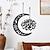 levne Event &amp; Party Supplies-laserem řezaný vintage květinový vzor dekorativní závěsná ozdoba ve tvaru měsíce - dřevěná islámská dekorativní deska