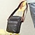 levne Pánské tašky-Pánské Crossbody kabelka Taška přes rameno Messenger taška Hovězí kůže Kancelář Denní Zip Nastavitelná Odolné Pevná barva Kávová