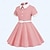 cheap Historical &amp; Vintage Costumes-Retro Vintage 1950s Rockabilly Dress A-Line Dress Swing Dress Girls&#039; Solid Color Halloween Daily Wear Dress