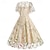 billige Kjoler-1950'erne Retro / vintage Kjoler Festkostume Flare kjole Blomstret Udklædning Dame Jul Halloween Karneval Skolebal Fest Cocktailparty Voksne Kjole Hjemkomstkjoler