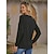 abordables Tops básicos de mujer-blusa mujer basica lisa basica cuello redondo regular otoño verde negro azul rosa oscuro caqui