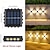billige Vegglamper til utendørsbruk-1 stk solenergi firesidig lysende vegglampe, gårdshagegjerde, trappebelysning