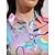 お買い得  デザイナーコレクション-女性用 ポロシャツ ブルー+ピンク 半袖 トップス レディース ゴルフウェア ウェア アウトフィット ウェア アパレル