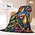 cheap Blankets &amp; Throws-Toucan Patchwork Mexican Style Pattern Throws Blanket Flannel Throw Blankets Warm All Seasons Gifts Big Blanket