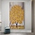 ieftine Picturi Florale/Botanice-mintura picturi în ulei de peisaj peisaj cu copac de argint lucrat manual pe pânză decor de artă de perete imagini abstracte moderne de copac de aur pentru decor interior pictură neîntinsă fără rame