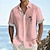 cheap Men&#039;s Aloha Shirts-Solid Color Plaid Check Hawaiian Resort Men&#039;s Printed Shirts Outdoor Holiday Vacation Summer Turndown Short Sleeves Yellow, Pink, Blue S, M, L 4-Way Stretch Fabric Shirt